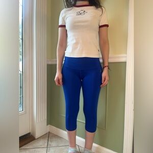 Adidas Climate active wear blue capri leggings